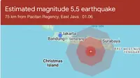 Gempa Hari ini: 5,5 Magnitudo Guncang Pacitan, Getaran Terasa Sampai Malang