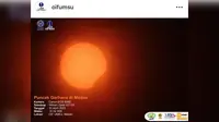 Gerhana Matahari Hibrida jepretan TIM OIF UMSU (Instagram @oifumsu)