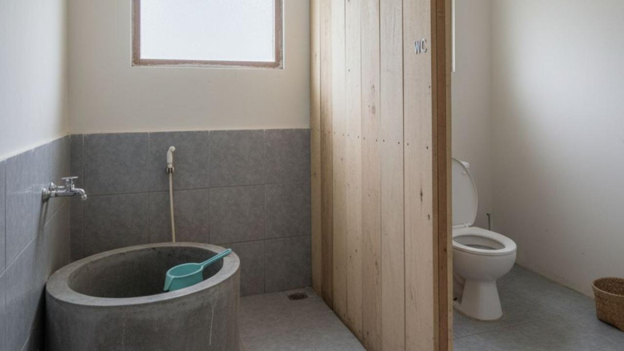 9 Model Kamar Mandi dan WC Sederhana di Kampung, Kesan Lapang yang Nyaman