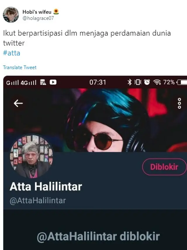 Twitter Atta diblokir