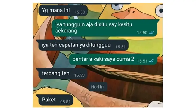 6 Chat Kurir Ajak Bercanda Konsumen Ini Kocak, Receh Tapi Bikin Ngakak