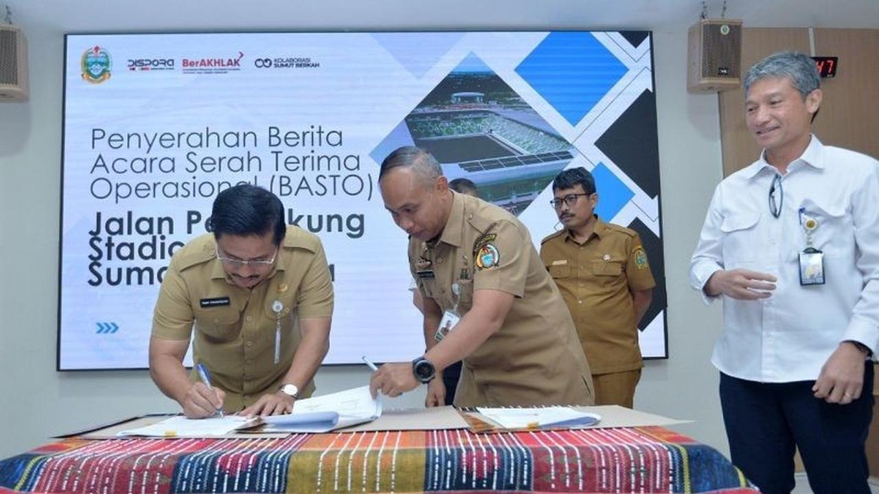 Jalan Pendukung Stadion Utama Sumut Diserahkan ke Pemprov, Aset Berharga Berkapasitas 25.750 Tempat Duduk Terawat
