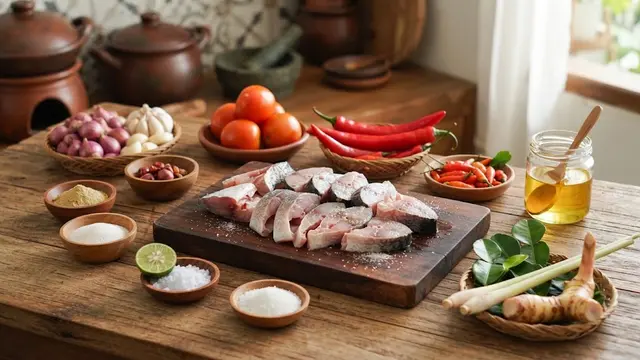 Bahan Resep Ikan Tongkol Sambal Tomat