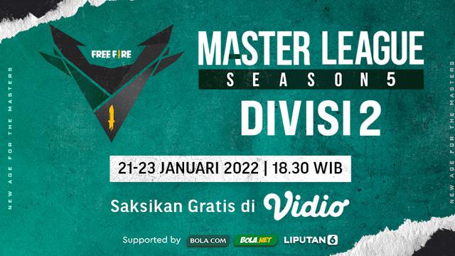 Link Live Streaming Free Fire Master League Season 5 Divisi 2 di Vidio Pekan Ini