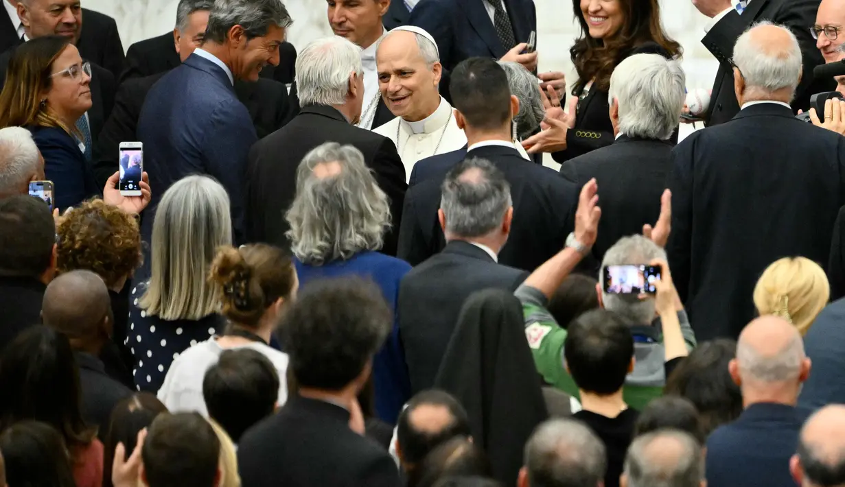 Ia juga menyatakan rasa solidaritasnya dengan para jurnalis di seluruh dunia yang dipenjara karena berusaha mencari dan melaporkan kebenaran. (Alberto PIZZOLI/AFP)