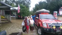 Hujan masih terus turun dengan intensitas sedang - tinggi di wilayah Kabupaten Aceh Jaya. (Dok. BNPB)