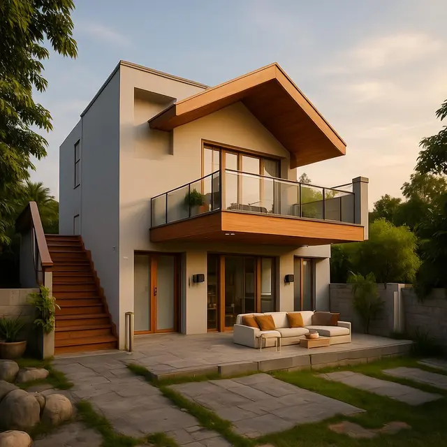 Desain Rumah Minimalis 5x7 Meter 2 Lantai di Desa