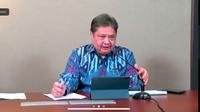 Menko&nbsp;Airlangga dalam Konferensi Pers: Pertumbuhan Ekonomi Indonesia Q4 tahun 2022 (dok: Tira)