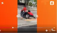 Seorang karyawan minimarket di Semarang, Jawa Tengah, viral di media sosial setelah terseret motor saat berupaya menghentikan aksi pencurian. (Foto:Liputan6.com)