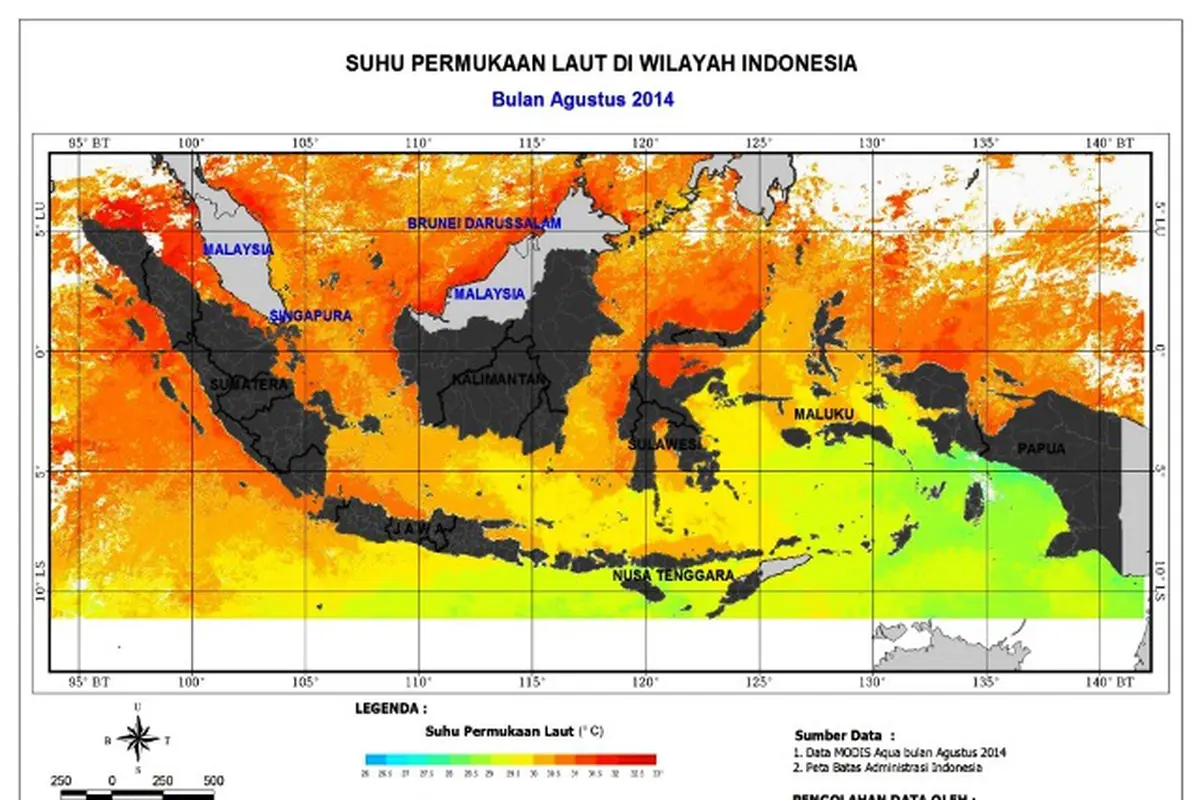 suhu laut lapan