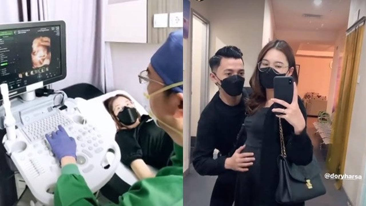 7 Momen Nella Kharisma Periksa Kandungan Bersama Dory Harsa, Pamerkan Hasil USG