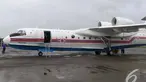 Penampakan pesawat dari Rusia yang ikut membantu pencarian AirAsia QZ8501, di Lanud Halim Perdanakusuma, Jakarta, Minggu (4/1/2015). (Liputan6.com/Andrian M Tunay)