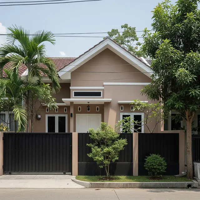 9 Warna Cat Depan Rumah yang Cocok untuk Pagar Hitam Doff, Bikin Tampilan Elegan