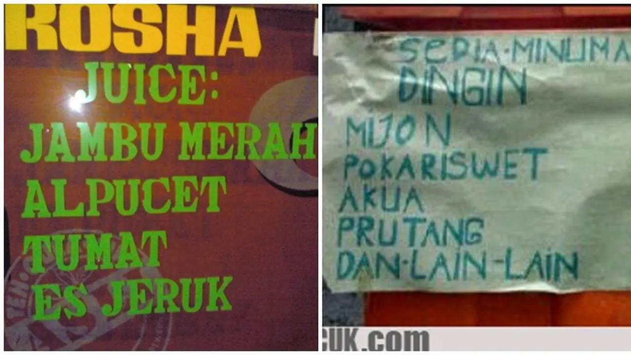 Kesalahan Tulisan di Menu Makanan Ini Malah Bikin Bingung
