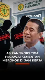 Amran Skors Tiga Pegawai Kementan Merokok di Jam Kerja