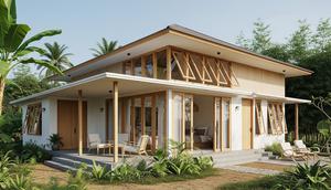 Model Rumah Sederhana Nuansa Japandi Cocok untuk Udara Panas/Gemini AI