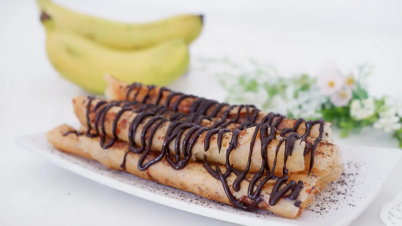 Resep Peanut Butter Banana Roll-Ups Kulit Lumpia