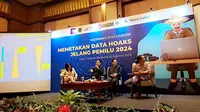 AMSI bersama dengan AJI dan Mafindo yang tergabung dalam koalisi Cekfakta menggelar kick off diskusi bulanan untuk memetakan data hoaks jelang Pemilu 2024 (Foto: Istimewa)&nbsp;
