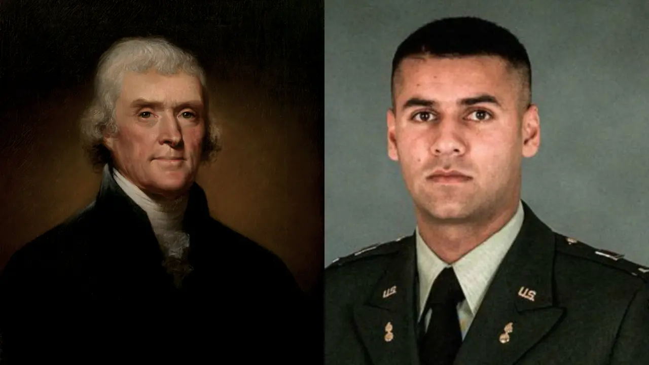 Humayun Khan mengaku kagum dengan sosok Thomas Jefferson (White House Research/US Army)