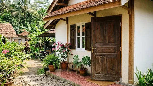 Pintu Geser atau Pintu Ayun, Mana yang Cocok untuk Rumah Kecil (AI Generated)