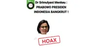 Cek Fakta Sri Mulyani soal Prabowo