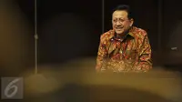 Ketua DPD RI Irman Gusman menjadi pembicara Focus Group Discussion dengan tema Membedah UU Tapera, Jakarta, (24/2).. (Liputan6.com/JohanTallo)