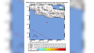Getaran Pagi di Selatan Jabar, Gempa Pangandaran M 4,1 Terasa hingga Cianjur