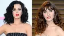 Kayaknya nggak akan ada yang sadar kalau Katy Perry dan Zoey Deschanel tukeran peran ya? Mirip banget kayak kakak-adik! (WENN.com/Getty Images/Hollywood)