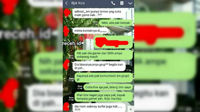 Bapak kos ini tak segan untuk menghubungi anak kosnya untuk sekadar bercanda.