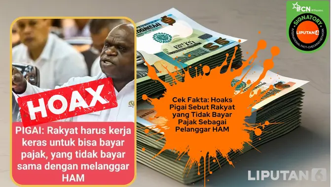 Cek Fakta: Hoaks Pigai Sebut Rakyat yang Tidak Bayar Pajak Sebagai Pelanggar HAM
