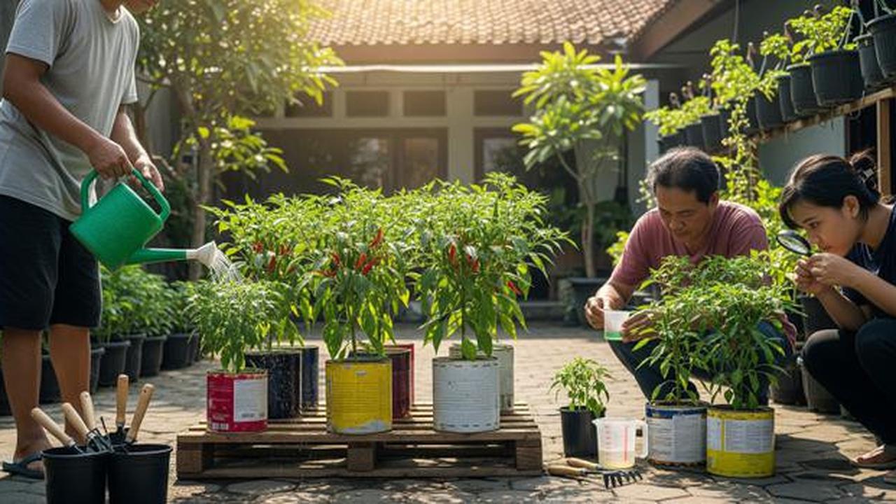 6 Cara Buat Kaleng Kue Bekas jadi Pot Taman Hias