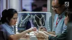 Pengunjung melihat perhiasan di salah satu stan pameran Jakarta Inernational Jewellery Fair 2019 di Jakarta, Kamis (4/4). Ajang Jakarta International Jewellery Fair 2019 diselenggarakan oleh Asosiasi Perhiasan Emas dan Permata Indonesia (APEPI) 4-7 April 2019 di JCC. (Liputan6.com/Faizal Fanani)