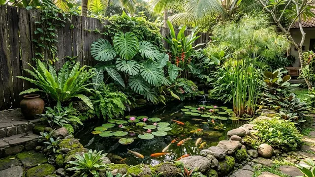 Ide Kolam Kecil di Sudut Halaman Dekat Pagar
