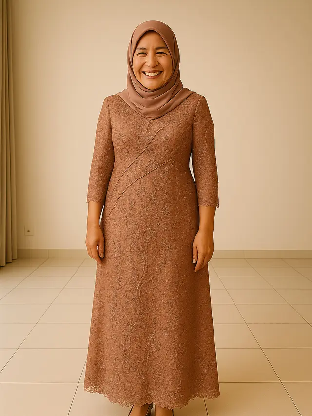 Model Baju Brokat untuk Ibu Pengantin Terbaru 2025/via AI