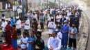 Umat muslim melaksanakan salat Idul Adha 1442 H di Masjid Masjid Jami Al-Mubarok, Tangerang, Banten, Selasa (20/7/2021). Sebagian masjid melakukan pelaksanaan salat Idul Adha 1442 H, namun dengan protokol kesehatan yang ketat. (Liputan6.com/Angga Yuniar)