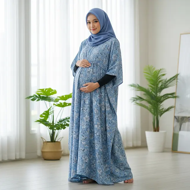 9 Model Gamis Anti Gerah untuk Ibu Hamil, Nyaman Sepanjang Hari