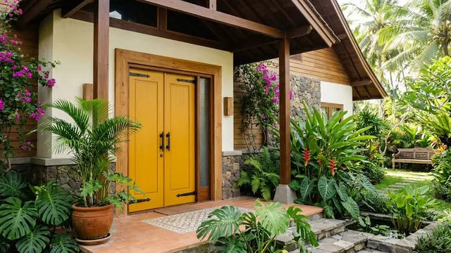 Warna Cat Pintu Kayu yang Bagus dan Awet untuk Rumah Tropis/AI Generated