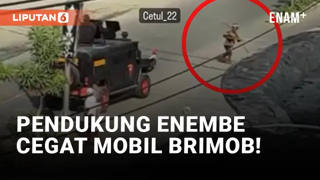 Nekat! Pendukung Lukas Enembe Berusaha Halangi Mobil Brimob Sambil Bawa Senjata