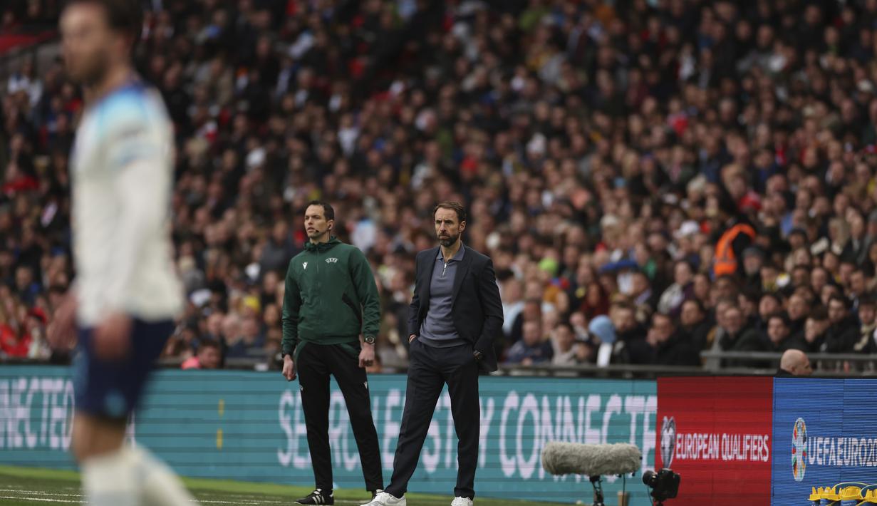 Sebelumnya, pasukan Gareth Southgate juga menang 2-1 atas Italia pada pertandingan pertama. (AP Photo/Alastair Grant)