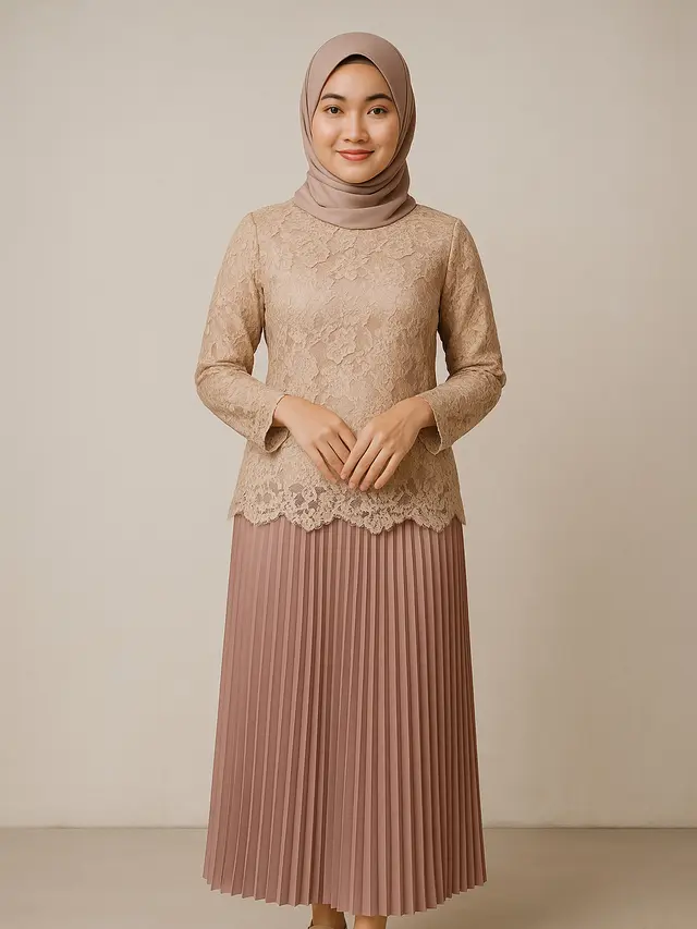 Baju Atasan Brokat Cocok Bawahan Apa? Ini 10 Padu Padan yang Tepat Supaya Tidak Norak/ Ilustrasi oleh AI