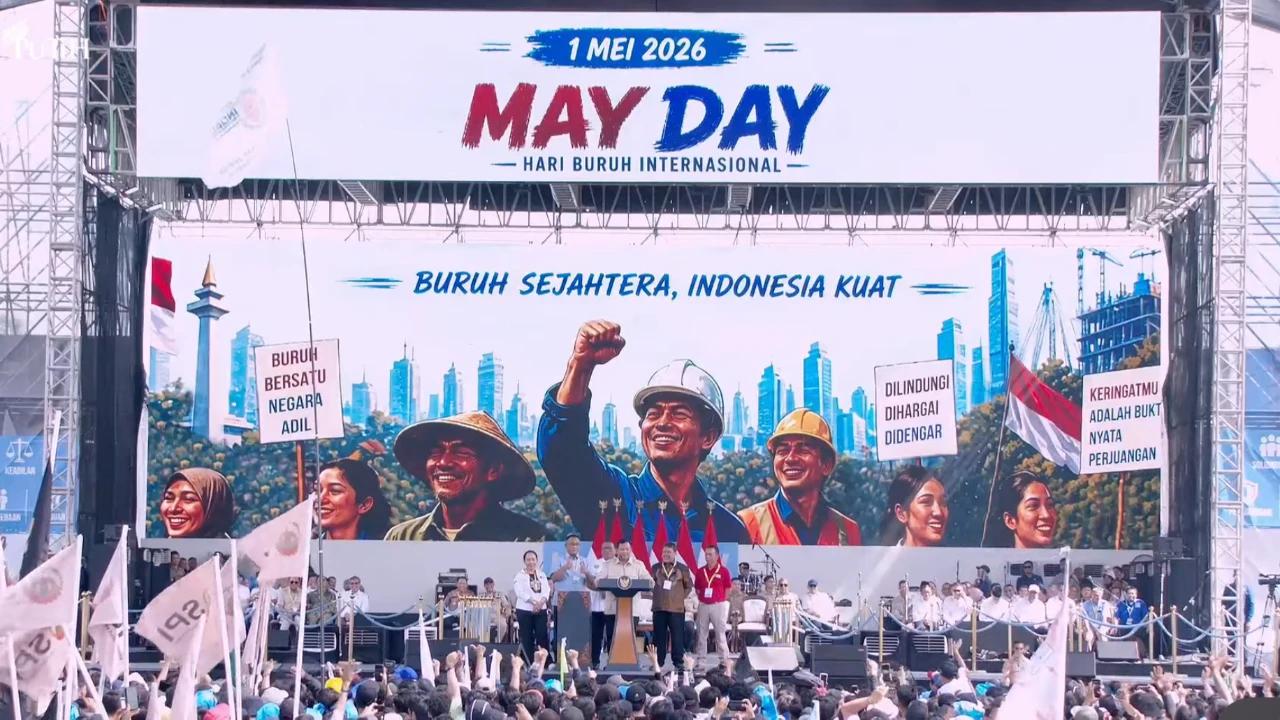Janji Presiden Prabowo di Depan Ribuan Buruh: Sisa Hidup Saya untuk Rakyat!