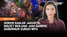 Pemerintah Provinsi DKI Jakarta memberlakukan kebijakan pembelajaran jarak jauh bagi siswa serta bekerja dari rumah atau WFH bagi pekerja selama lima hari ke depan menyusul cuaca ekstrem yang berdampak pada banjir dan kemacetan arus lalu lintas.