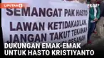 Sidang Praperadilan Hasto Kristiyanto, Emak-emak Beri Dukungan
