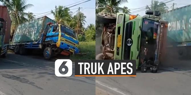 VIDEO: Aksi Truk Bantu Truk Ambles Berujung Apes