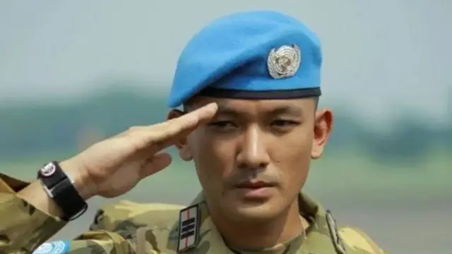 Rio Dewanto mengenakan seragam ala TNI untuk film I Leave My Heart In Lebanon