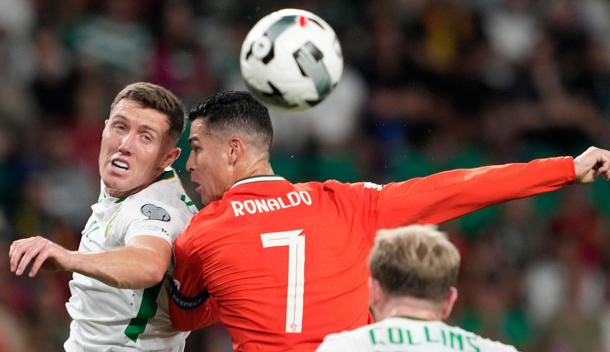 Kemenangan tipis 1-0 tersebut membuat Portugal kukuh di puncak klasemen sementara Grup F dengan mengoleksi 9 poin. (AP Photo/Armando Franca)