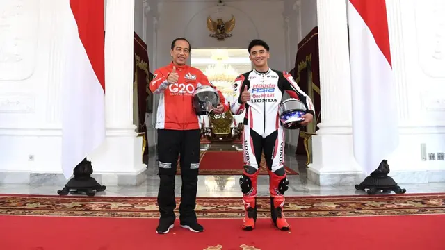 Presiden Jokowi Terima Pembalap MotoGP di Istana Negara