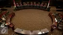 Suasana sidang di Gedung Mahkamah Konstitusi, Jakarta, Rabu (11/11).  Sidang Pengujian UU No. 51 Tahun 2009 tentang perubahan kedua atas UU NO. 5 Tahun 1986 tentang Peradilan Tata Usaha Negara. (Liputan6.com/Faizal Fanani)