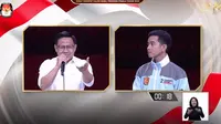 Cawapres Muhaimin Iskandar dan Gibran Rakabuming Raka di debat cawapres 2024. Dok: Screenshot YouTube KPU RI