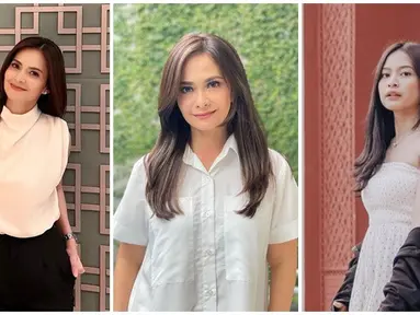 Ketika foto Cut Tari, Ersa Mayori dan Hanggini disandingkan pasti banyak yang mengira jika ketiganya punya hubungan darah. Rambut panjangnya sama-sama digerai, artis ternama Tanah Air beda generasi ini bak kembar. Cut Tari dan Ersa Mayori sudah lama masuk jajaran artis Indonesia yang punya wajah mirip, sementara Hanggini disebut mirip dengan Era Mayori setelah jadi ibu dan anak di film Geez and Ann. (Liputan6.com/IG/@cuttaryofficial/@ersamayori/@hanggini)